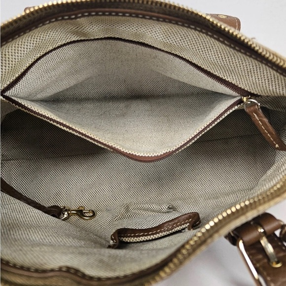 Dooney & Bourke Tan and Brown Signature Shoulder Bag - Picture 9 of 10
